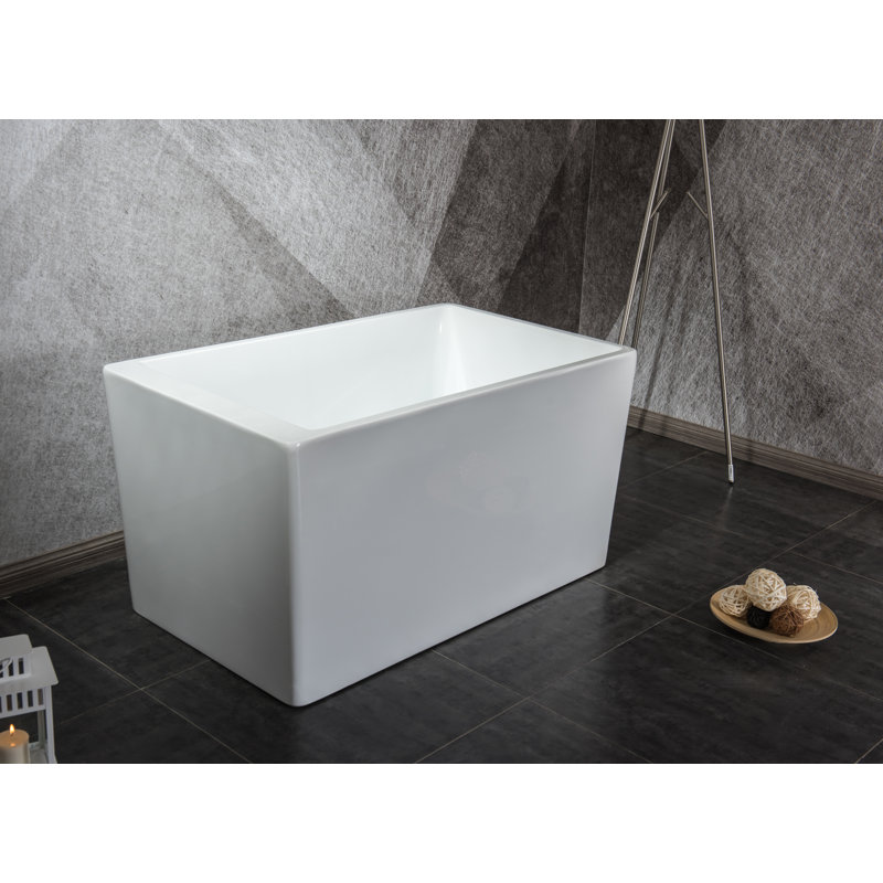 WAREHOUSE UNION 47" x 28" Freestanding Soaking Acrylic Bathtub with